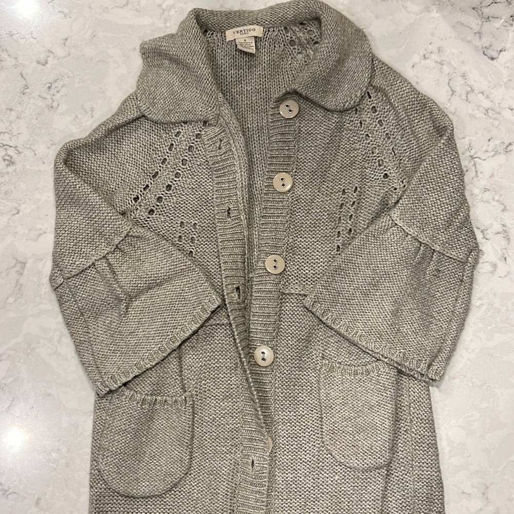 Vertigo Size Small Sweater with 3/4 length bell sleeve